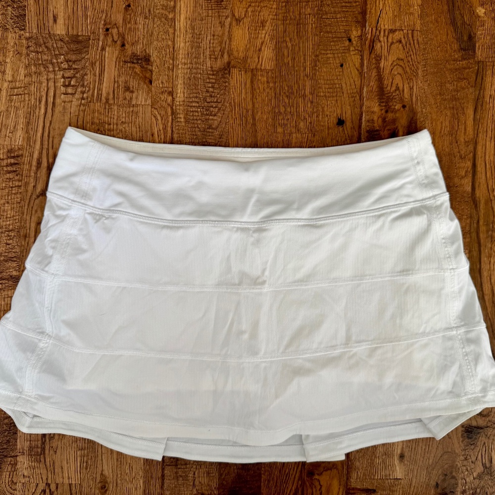 Lululemon Pace Rival Skirt White Tennis Women's Size 8 W8A84R L - Picture 3 of 9